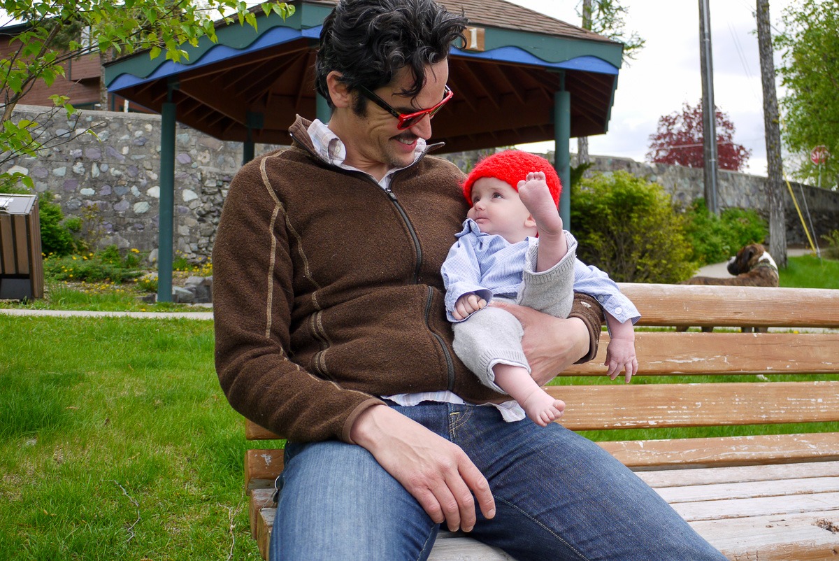 Lawrence with his son Julian Whitefish, MT, 2011