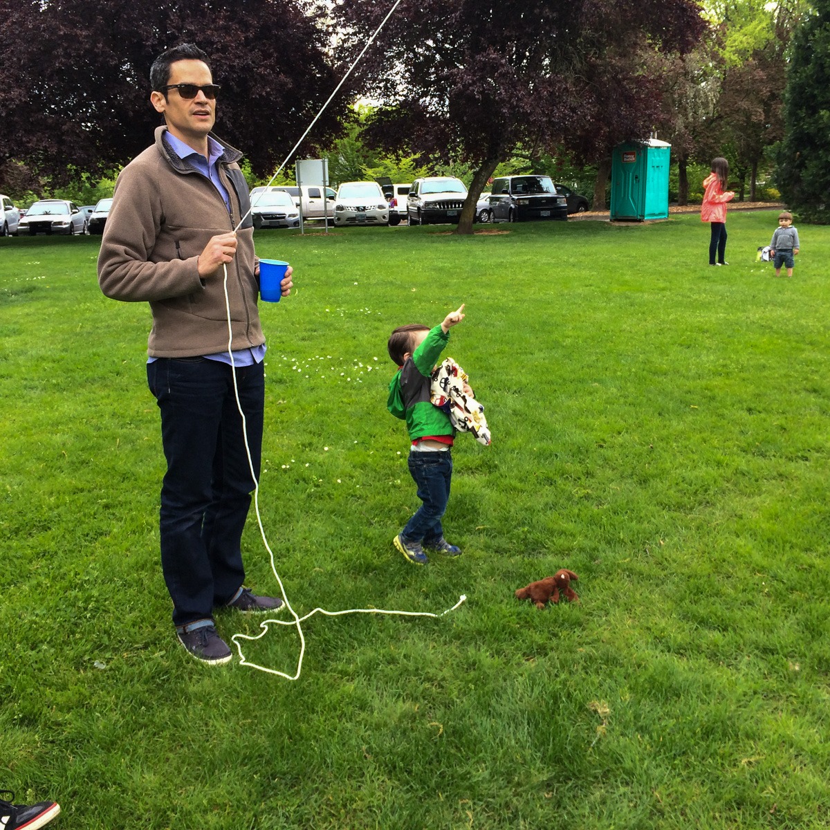 Lawrence and his son Major at cousin Vincent's Birthday party, Portland 2015