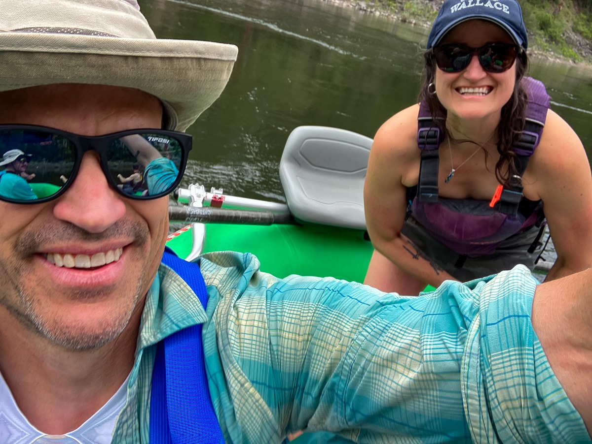 Lawrence & Heather Branstetter. Heather and her team graciously and professionally led the group down the Clark Fork. Although the route was familiar to her team, there was a noticeable difference in this journey.