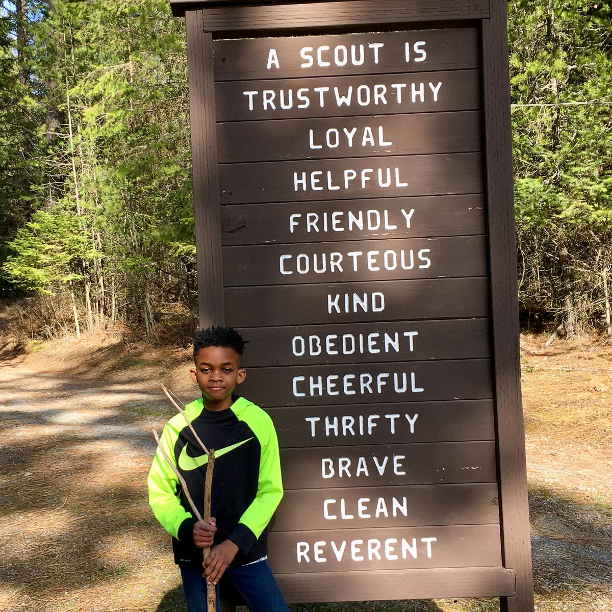 Trey at Scout camp in Idaho, 2020